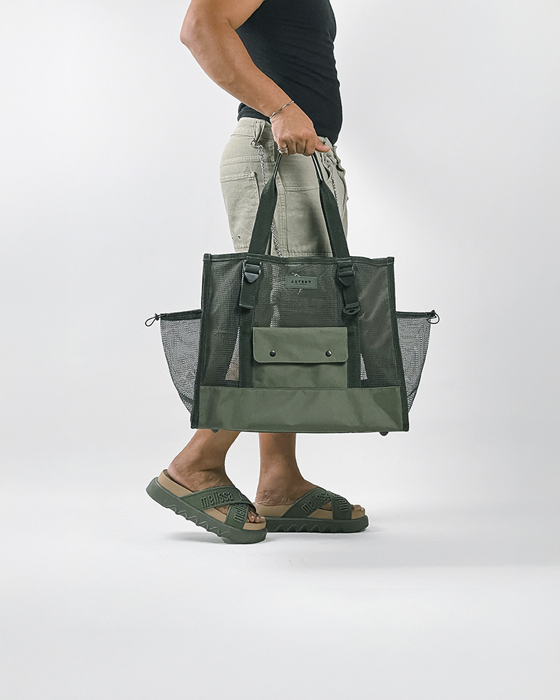 Maxi Tote Tela - Verde