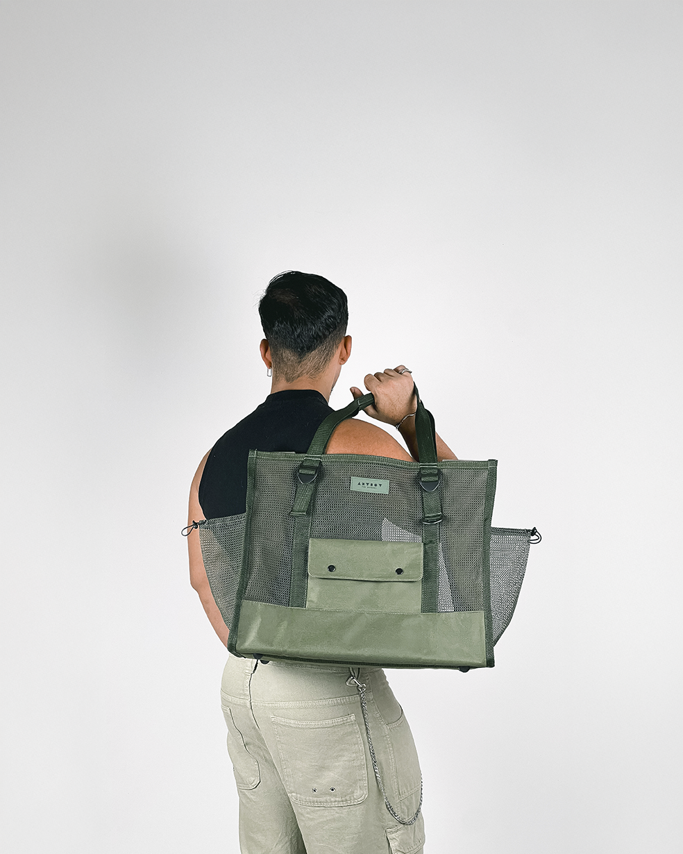Maxi Tote Tela - Verde