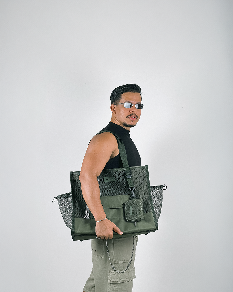 Maxi Tote Tela - Verde