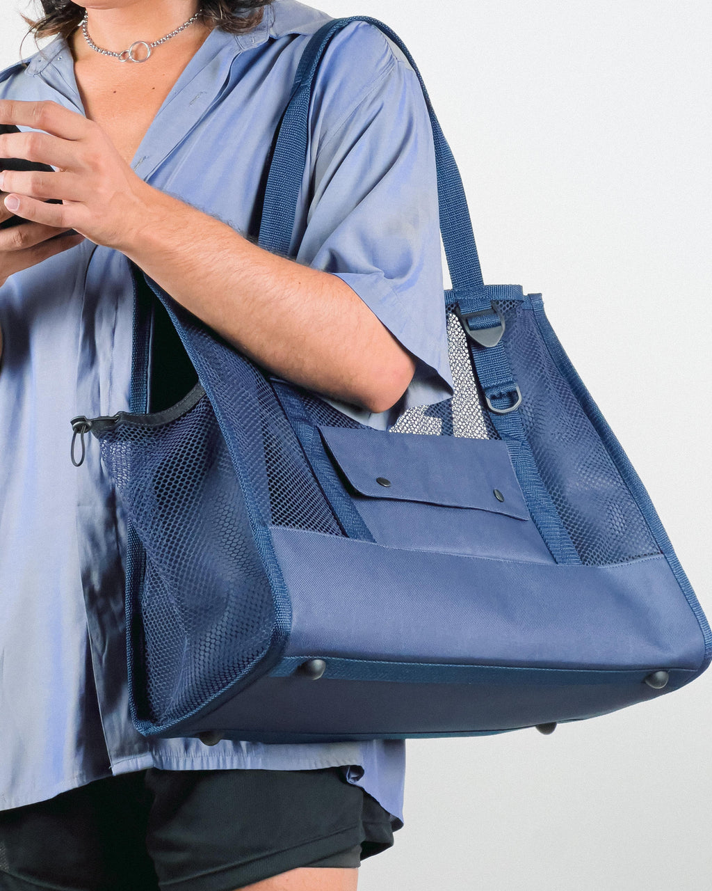 Maxi Tote Tela - Marinho