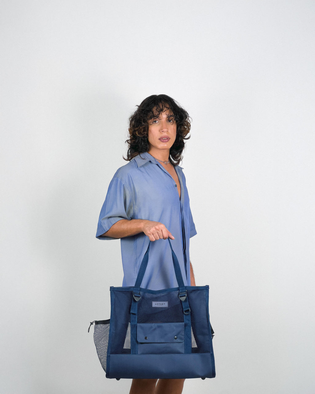 Maxi Tote Tela - Marinho