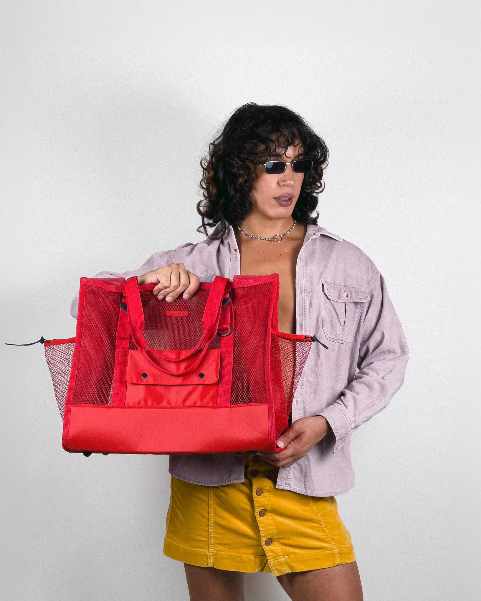 Maxi Tote Tela - Vermelho