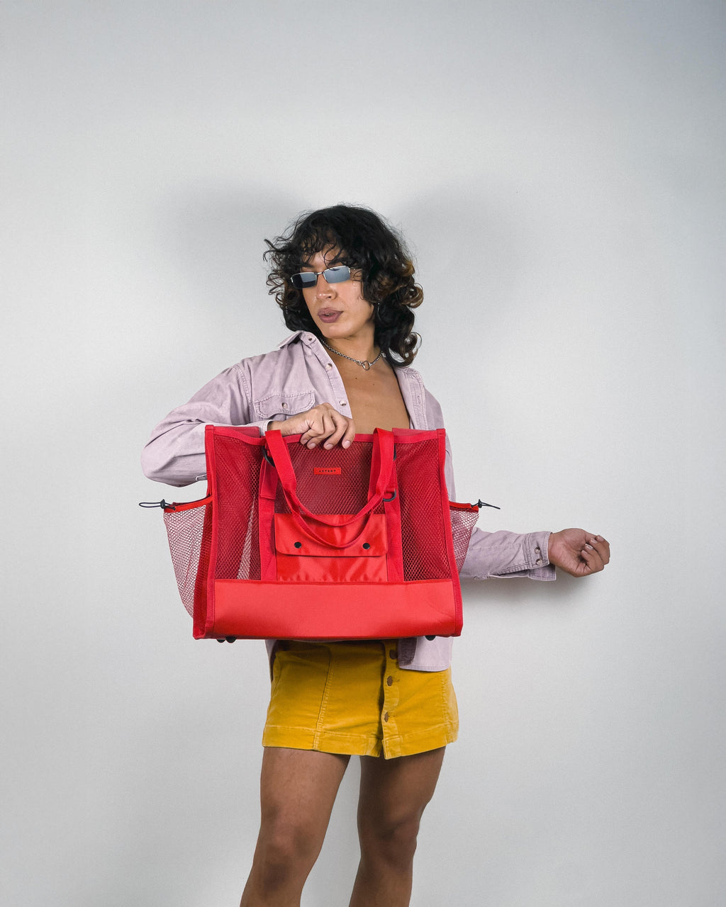 Maxi Tote Tela - Vermelho