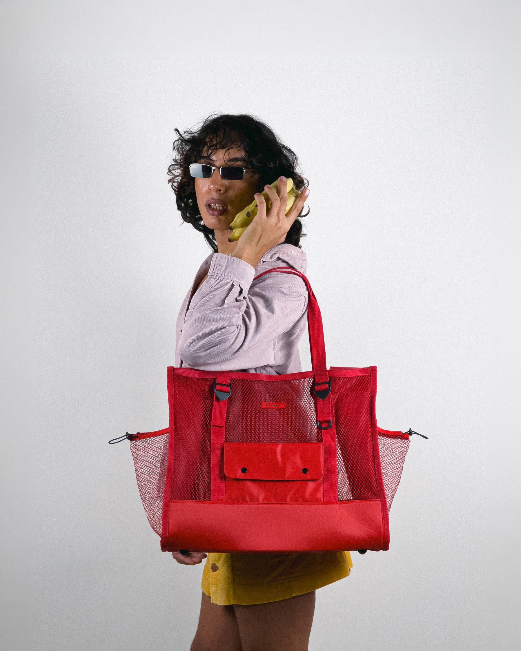 Maxi Tote Tela - Vermelho